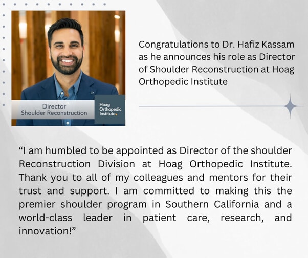 congrats to Dr. Hafiz Kassam 